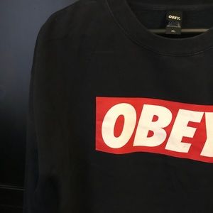 Obey Box Logo Crewneck Navy